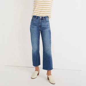Madewell Petite Slim Wide-Leg Jeans in Garrett Wash